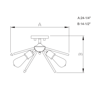 A thumbnail of the Vaxcel Lighting C0161 Line Drawing