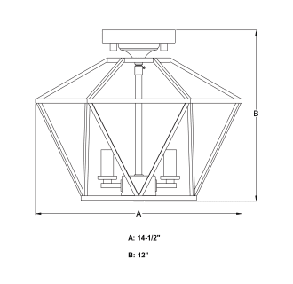 A thumbnail of the Vaxcel Lighting C0174 Line Drawing