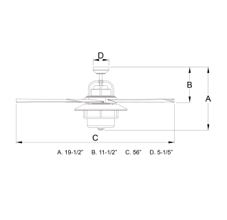 A thumbnail of the Vaxcel Lighting Charleston 56 Line Drawing