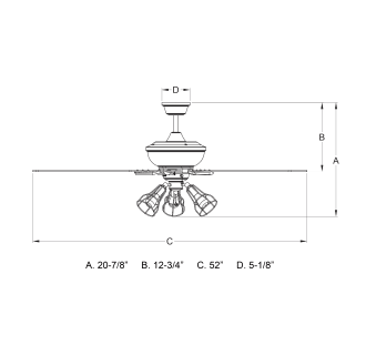 A thumbnail of the Vaxcel Lighting CLYBOURN52 Line Drawing