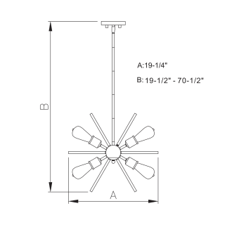 A thumbnail of the Vaxcel Lighting P0237 Line Drawing