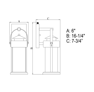 A thumbnail of the Vaxcel Lighting T0285 Line Drawing