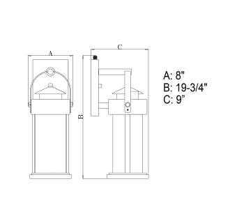 A thumbnail of the Vaxcel Lighting T0286 Line Drawing