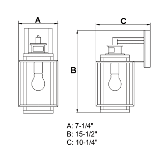A thumbnail of the Vaxcel Lighting T0296 Line Drawing