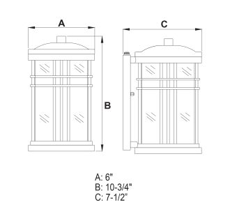 A thumbnail of the Vaxcel Lighting T0306 Line Drawing