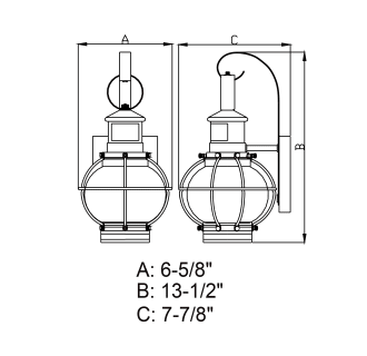 A thumbnail of the Vaxcel Lighting T0326 Line Drawing