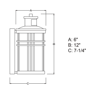 A thumbnail of the Vaxcel Lighting T0366 Line Drawing