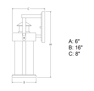 A thumbnail of the Vaxcel Lighting T0384 Line Drawing