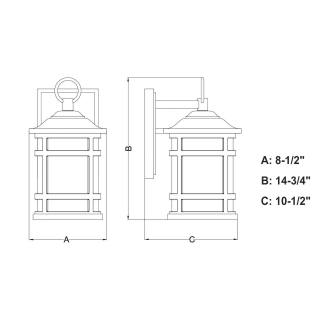 A thumbnail of the Vaxcel Lighting T0519 Line Drawing