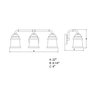A thumbnail of the Vaxcel Lighting W0241 Line Drawing