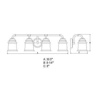 A thumbnail of the Vaxcel Lighting W0242 Line Drawing