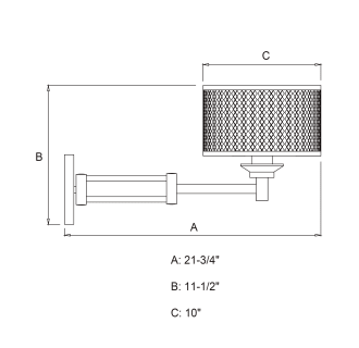 A thumbnail of the Vaxcel Lighting W0259 Line Drawing