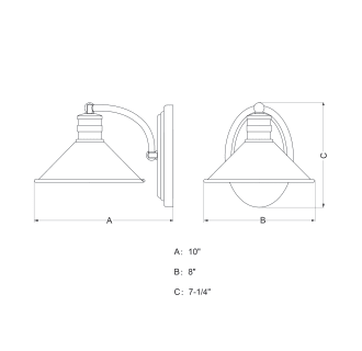 A thumbnail of the Vaxcel Lighting W0283 Line Drawing