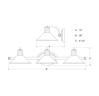 A thumbnail of the Vaxcel Lighting W0285 Line Drawing