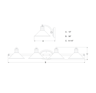 A thumbnail of the Vaxcel Lighting W0286 Line Drawing