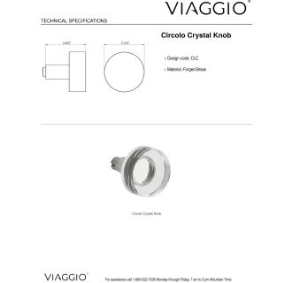 A thumbnail of the Viaggio CLOCLC_SD Handle - Knob Details