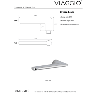 A thumbnail of the Viaggio CLOMHMBRZ_COMBO_234_LH Handle - Lever Details