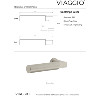 A thumbnail of the Viaggio CLOMHMCON-STH_PRV_234_LH Handle - Lever Details