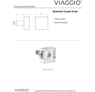 A thumbnail of the Viaggio CLOMHMQDC_SD Handle - Knob Details