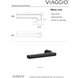 A thumbnail of the Viaggio CLOMIL_PRV_234_RH Handle - Knob Details