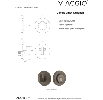 A thumbnail of the Viaggio CLOMLNMOD_COMBO_234_LH Deadbolt Details