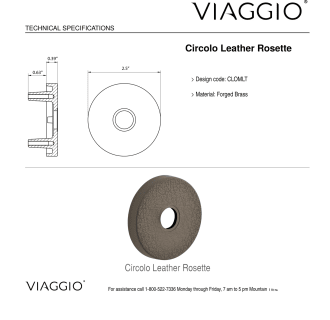 A thumbnail of the Viaggio CLOMLTBRZ_PRV_234_RH Backplate - Rosette Details