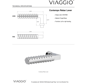 A thumbnail of the Viaggio CLOMLTCON-REB_PRV_234_LH Handle - Lever Details