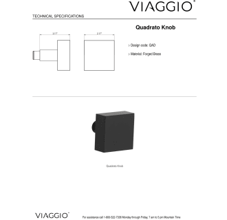 A thumbnail of the Viaggio CLOQAD_SD Handle - Knob Details