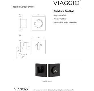 A thumbnail of the Viaggio QADCON-REB_COMBO_234_LH Deadbolt Details