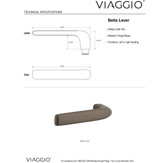 A thumbnail of the Viaggio QADMHMBLL_PRV_234_LH Handle - Lever Details