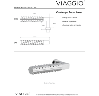A thumbnail of the Viaggio QADMLNCON-REB_PSG_234_LH Handle - Lever Details