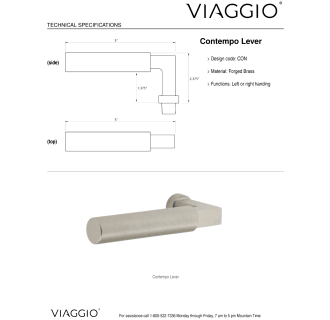 A thumbnail of the Viaggio QADMLNCON-STH_COMBO_234_RH Handle - Lever Details