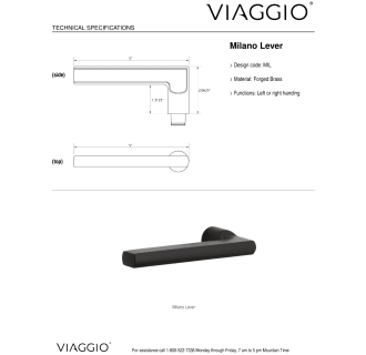A thumbnail of the Viaggio QADMLNMIL_PSG_238_LH Handle - Lever Details