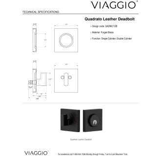 A thumbnail of the Viaggio QADMLTCON-REB_COMBO_234_RH Deadbolt Details