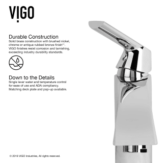 A thumbnail of the Vigo VG01028K1 Vigo-VG01028K1-Durable Construction
