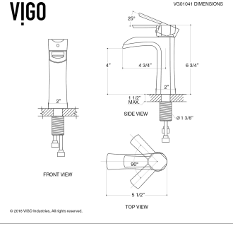 A thumbnail of the Vigo VG01041K1 Vigo-VG01041K1-Alternate Image