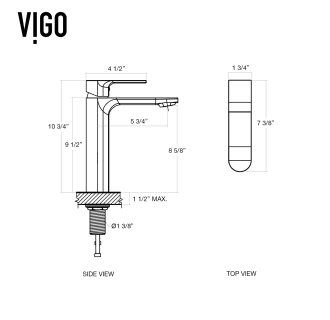 A thumbnail of the Vigo VG03027 Dimensions