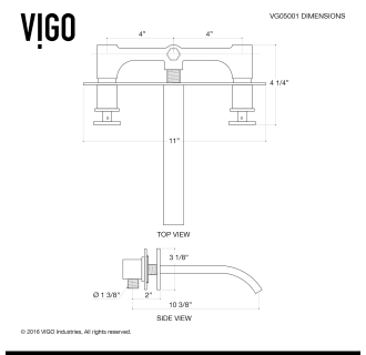 A thumbnail of the Vigo VG05002 Vigo-VG05002-Line Drawing