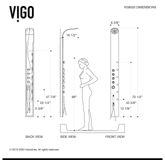 A thumbnail of the Vigo VG08005 Vigo-VG08005-Dimensions