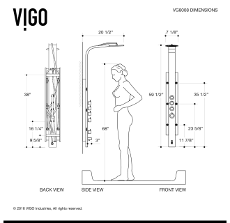 A thumbnail of the Vigo VG08008 Vigo-VG08008-Dimensions