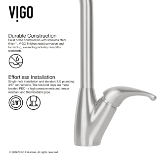 A thumbnail of the Vigo VG15014 Vigo-VG15014-Durable Construction