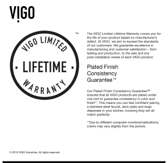 A thumbnail of the Vigo VG15014 Vigo-VG15014-Warranty Infographic