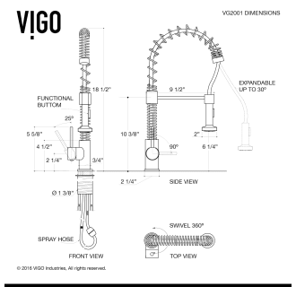 A thumbnail of the Vigo VG15019 Vigo-VG15019-Specification Image
