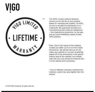 A thumbnail of the Vigo VG15100 Vigo-VG15100-Warranty Infographic