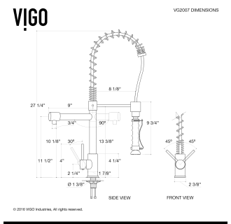 A thumbnail of the Vigo VG15164 Vigo-VG15164-Specification Image