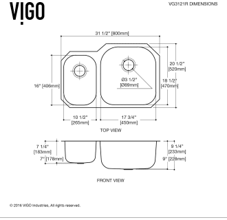 A thumbnail of the Vigo VG3121R Vigo-VG3121R-Dimensions