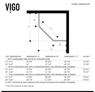A thumbnail of the Vigo VG6063CL42W Alternate Image