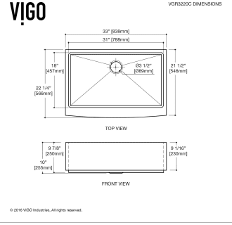 A thumbnail of the Vigo VGR3320C Vigo-VGR3320C-Dimensions