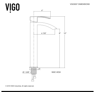 A thumbnail of the Vigo VGT1005 Vigo-VGT1005-Line Drawing