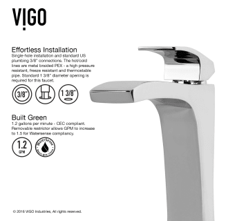 A thumbnail of the Vigo VGT1019 Vigo-VGT1019-Easy Installation - Faucet